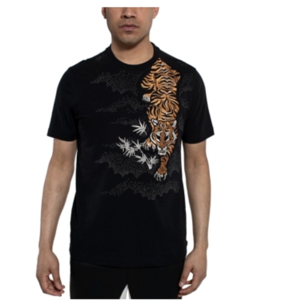 RARE Sean John Embroidered Tiger Prowl Graphic T-Shirt